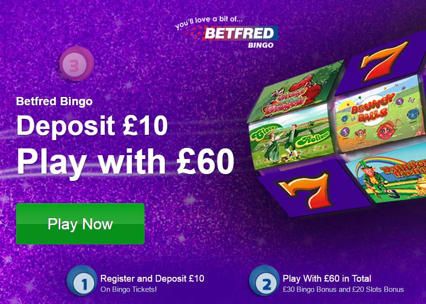 Deposit £10, Play with £60 Deposit £10, Play with £60