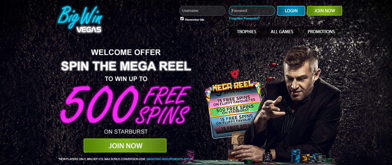 Best New Online Site Big Win Vegas Win up to 500 Free Spins