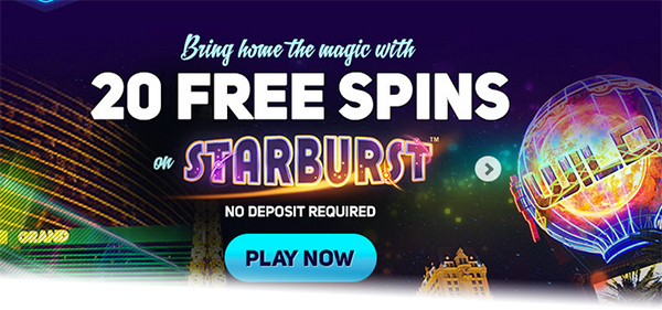 20 Free Spins on Starburst
